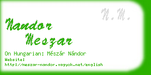 nandor meszar business card